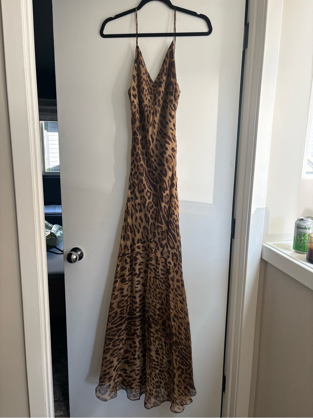 Rat & Boa Magdalena Leopard-Print Maxi Slip Dress - Size S - Picture 5 of 5